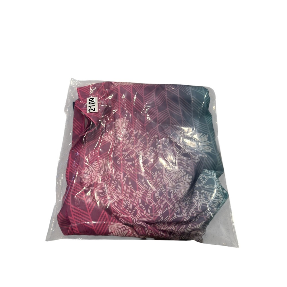 Hurley Board Shorts Mens 36 Teal Magenta Ombre Chevron Floral Surf Trunks - Picture 14 of 14